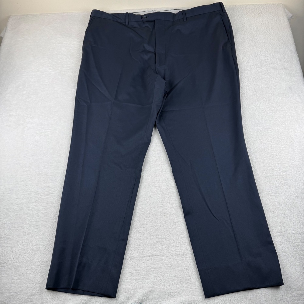 JWN Dress Pants Mens 44R Navy Blue Wool Traditional Fit Made‎ in Italy Trousers